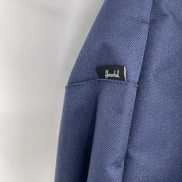 Herschel Backpack Pop Quiz 25L With Padded Laptop Compartment Navy Tan Leather - Picture 7 of 14